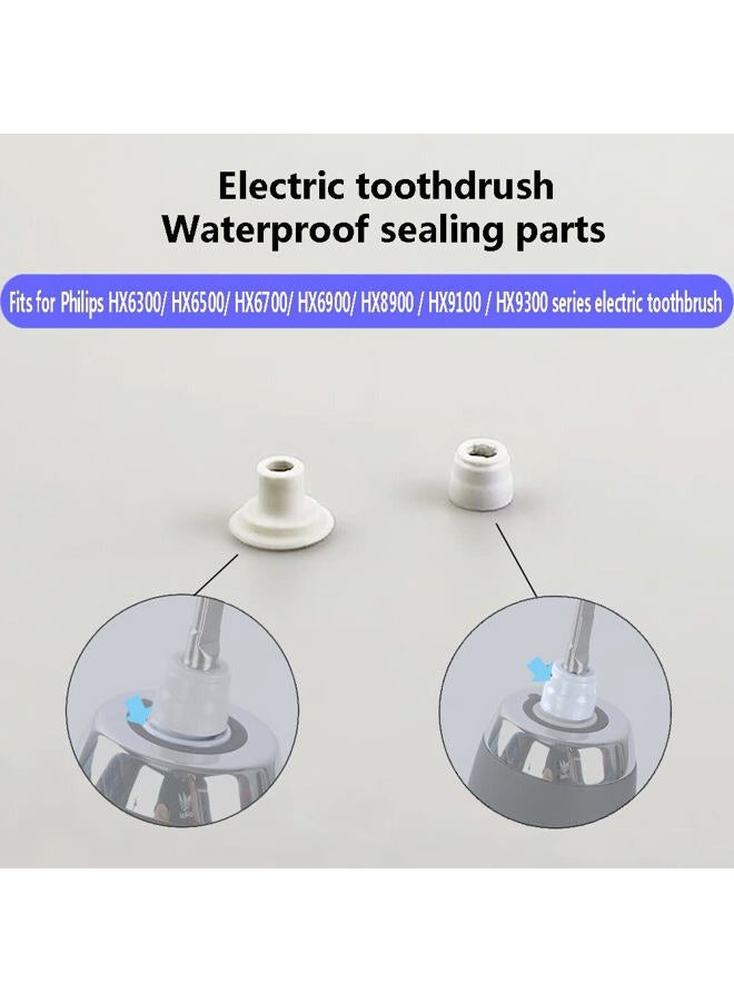 CMWWYFC Electric Toothbrush Waterproof Sealing Parts for Philips HX6710 HX6730 HX6930 HX6950 HX9140 HX9160 HX9340 HX9350,Universal Waterproof Sealing Parts Rubber Pads (2 Set) - Image 2